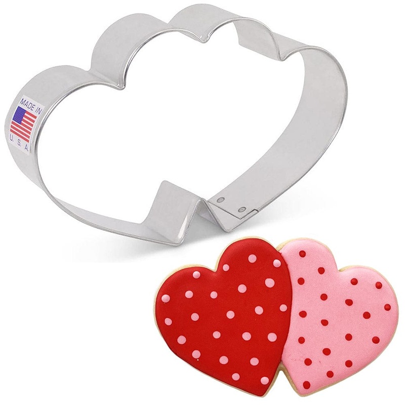 Flour Box Double Heart Cookie Cutter 4 5/8"