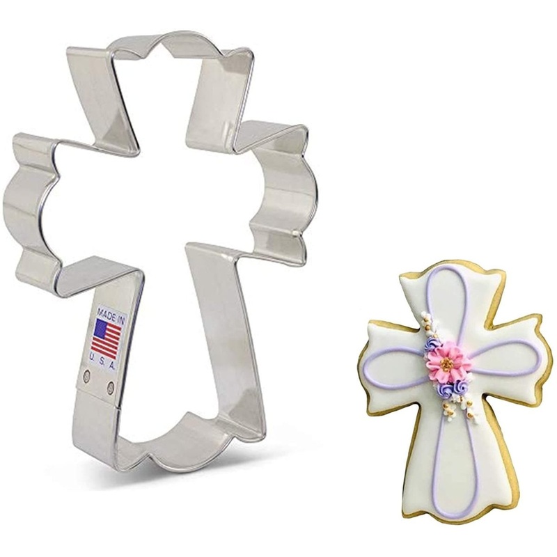 Flour Box Fancy Cross Cookie Cutter 5"
