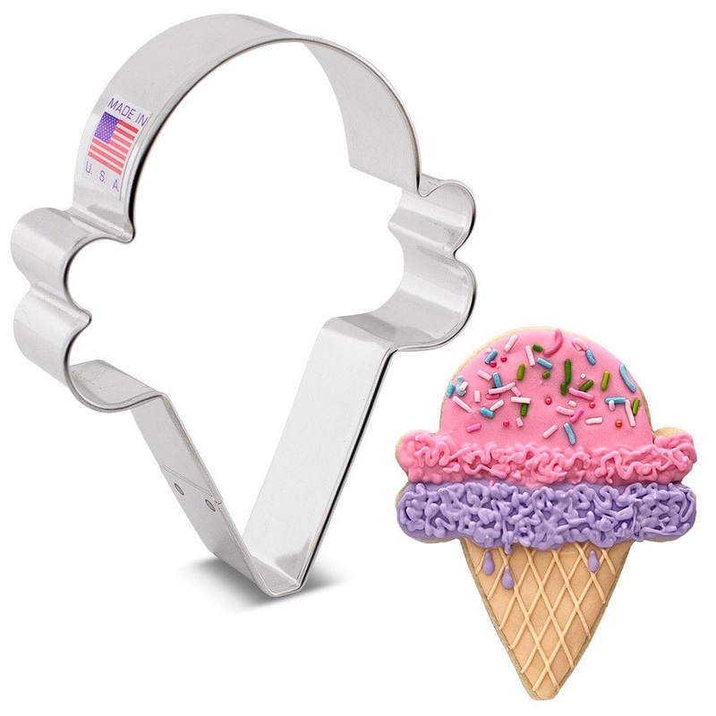 Ice Cream Cone Cookie Cutter 4"