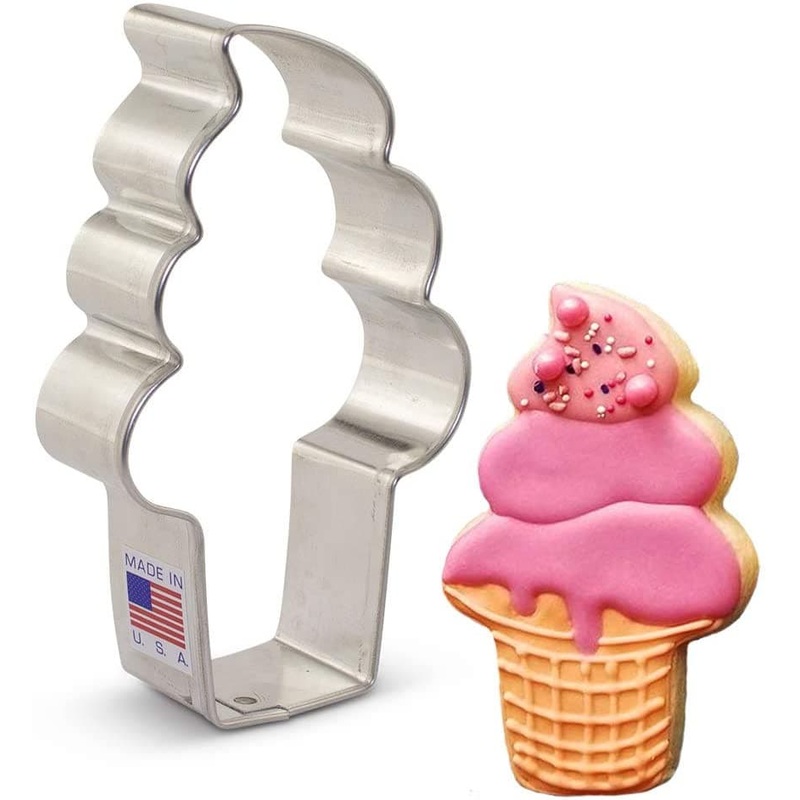 Soft Serve Ice Cream Cone Cookie Cutter 4" x 2.5"