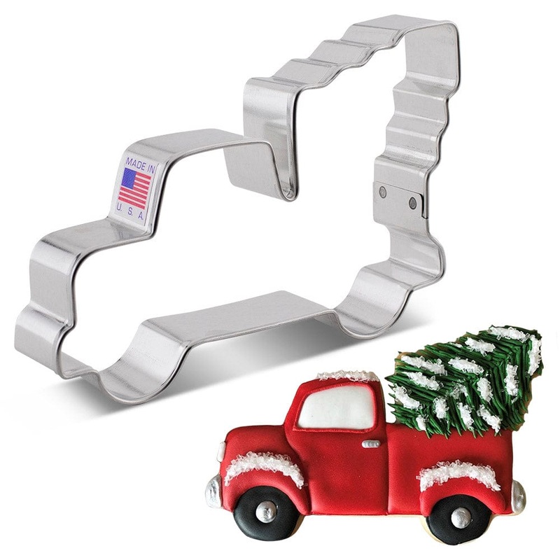 XL Vintage Truck with Tree Cookie Cutter