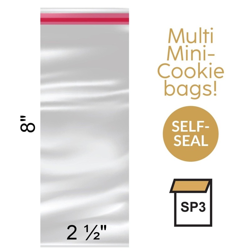 Clear Bags for Mini Cookies 2 1/2 x 8" - pack of 100