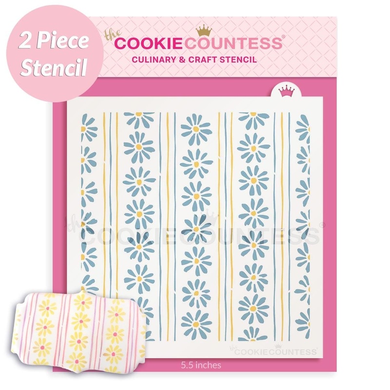 Daisy Chain Pattern Stencil 2 Piece set