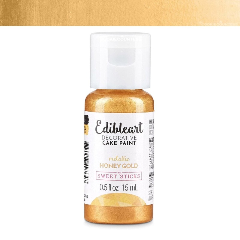 Edible Art Decorative Paint - Metallic Honey Gold 15ml