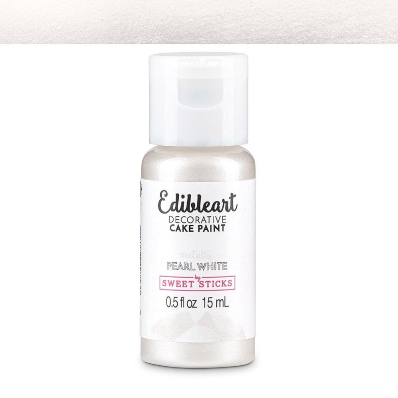 Edible Art Decorative Paint - Metallic Pearl White 15ml