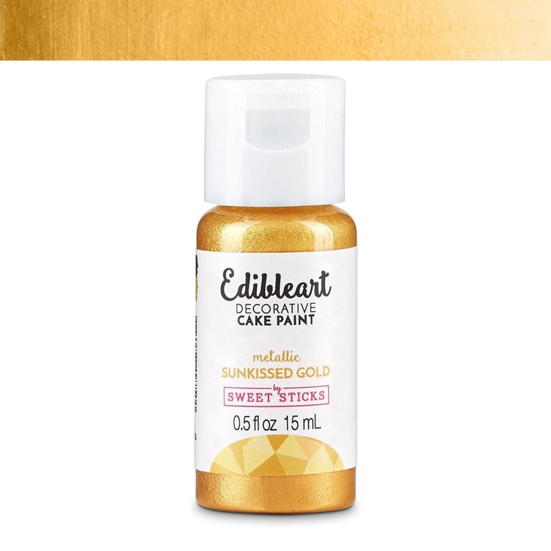 Edible Art Decorative Paint -Metallic  Sunkissed Gold 15ml