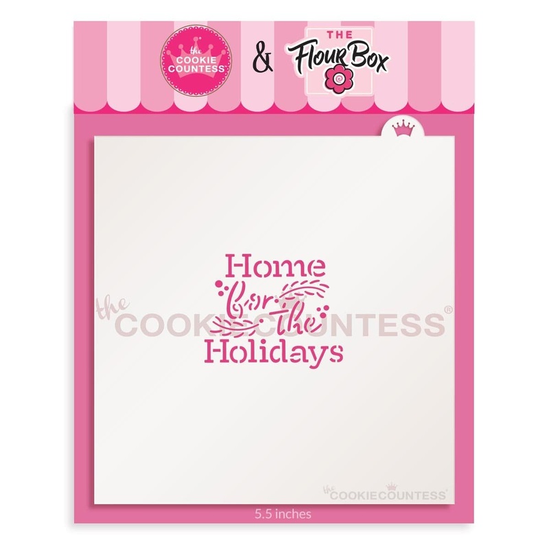 Flour Box Stencil - Home for the Holidays