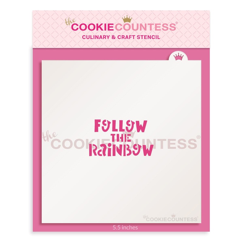 Follow The Rainbow Stencil