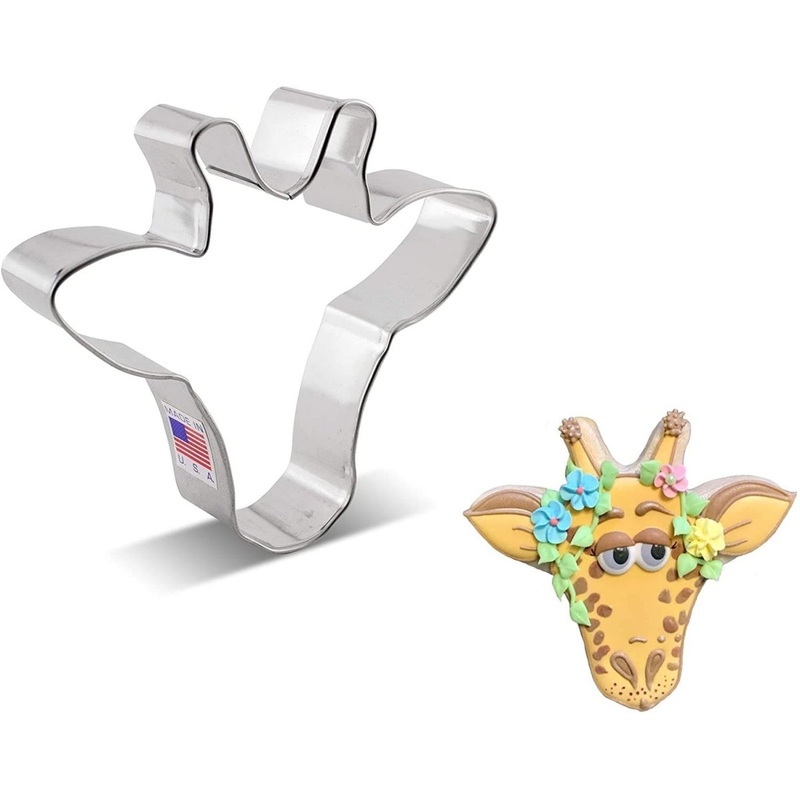 Giraffe Face Cookie Cutter 4 1/4" x 3 1/2"