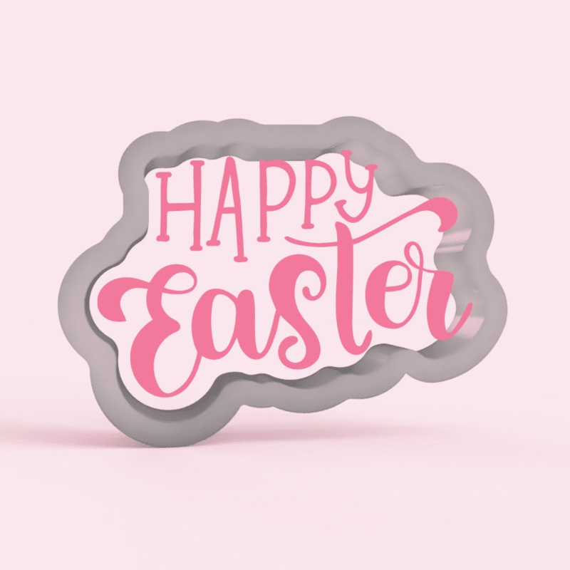 Happy Easter Script Cookie Cutter