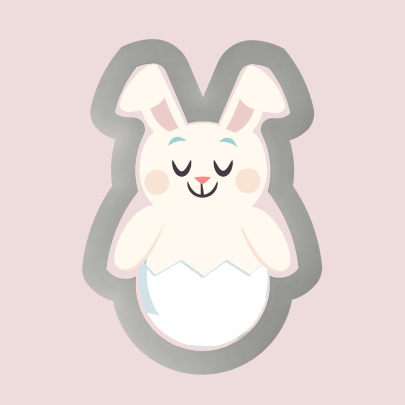 Mini Bunny in Egg 2.5" Cookie Cutter