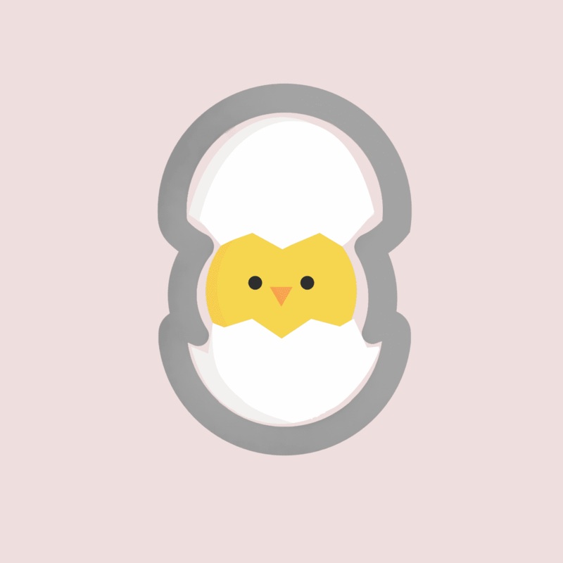 Mini Chick in Egg 2.5" Cookie Cutter
