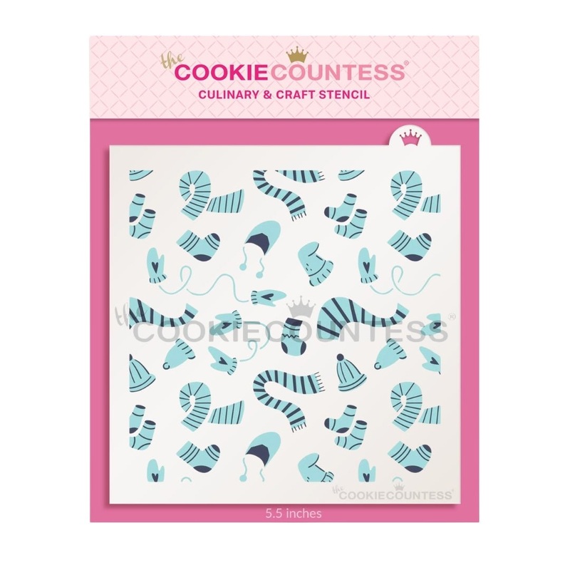 Mittens, Scarves and Hats 2 Piece Stencil set