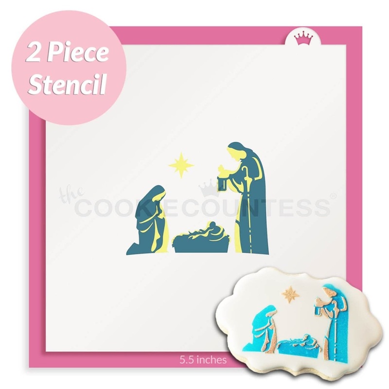 Nativity 2 Piece Stencil Set