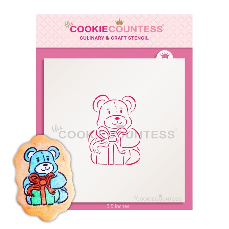 Teddy Bear with Gift PYO Stencil