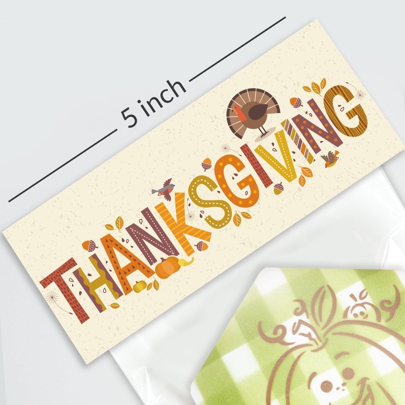 Bag Topper 5" - Thanksgiving Festive