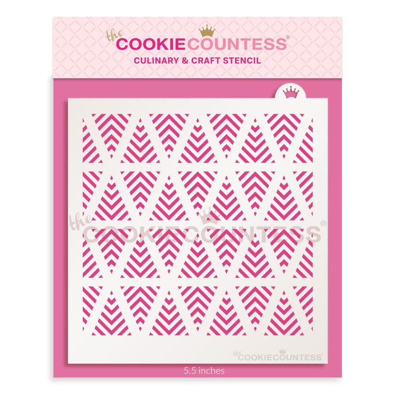 Chevron Trees Pattern Stencil