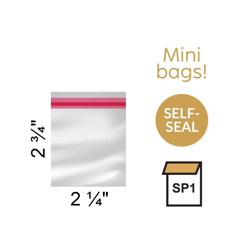 Clear Lip & Tape Bags 2 1/4 x 2 3/4" - pack of 100