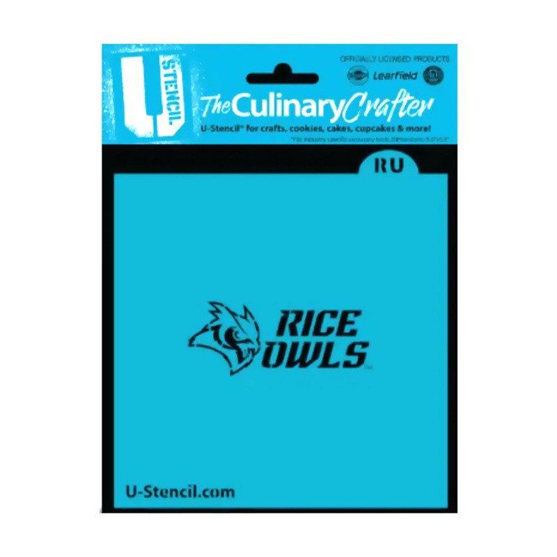 College Stencil - Rice University Sammy the Owl with Rice Owls