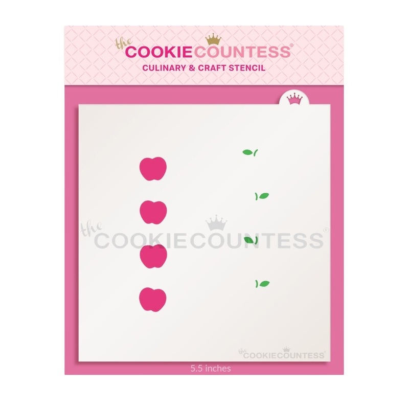 Cookie Stick Stencil - Apples