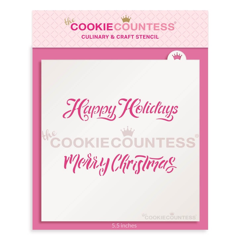 Cookie Stick Stencil - Holidays Sayings