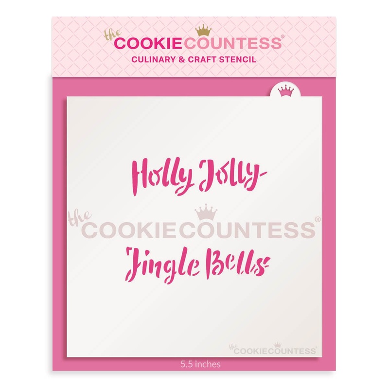 Cookie Stick Stencil - Holly Jolly / Jingle Bells