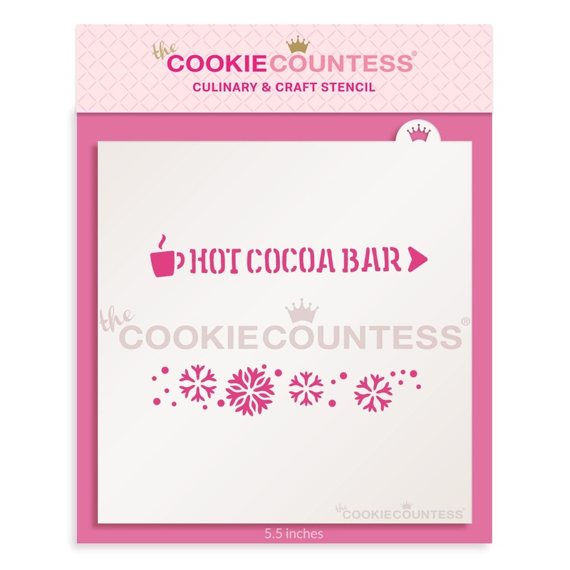 Cookie Stick Stencil - Hot Cocoa Bar Sign
