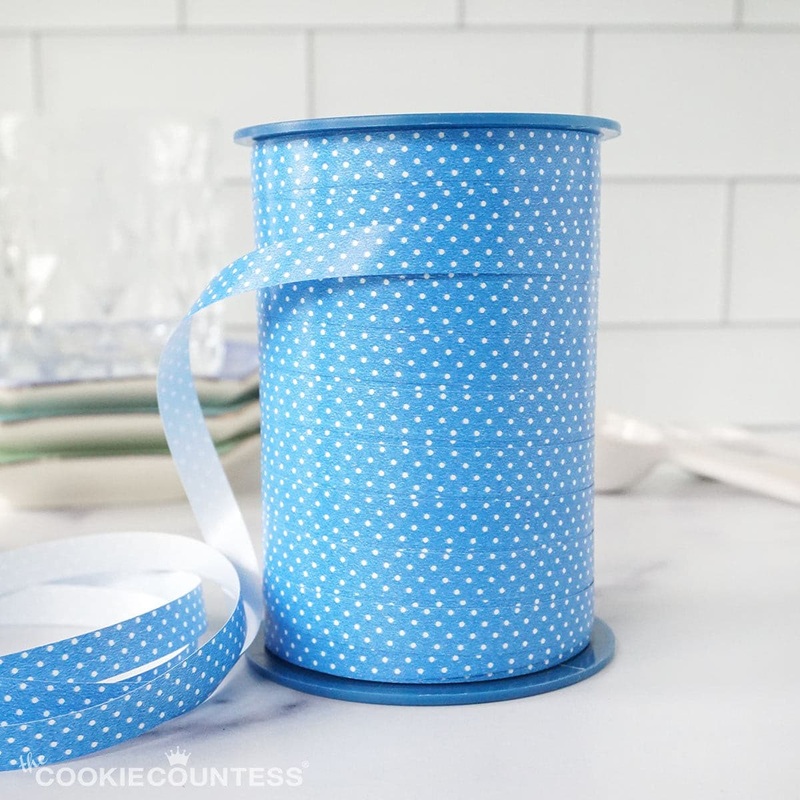Curling Ribbon: Polka Dot Blue