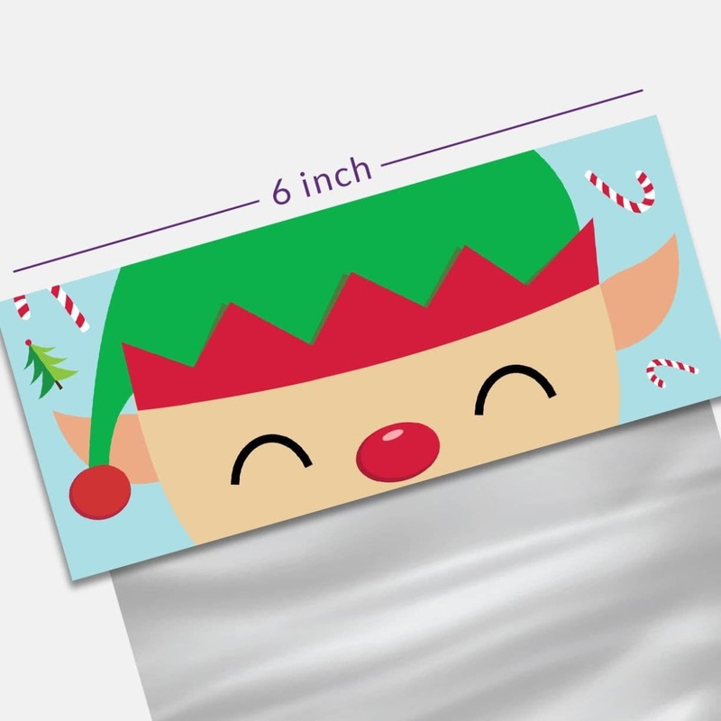 Funny Face Bag Topper 6" - Elf