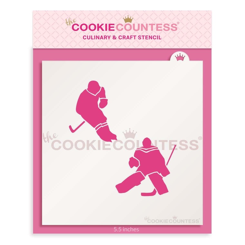 Ice Hockey Silhouettes Stencil