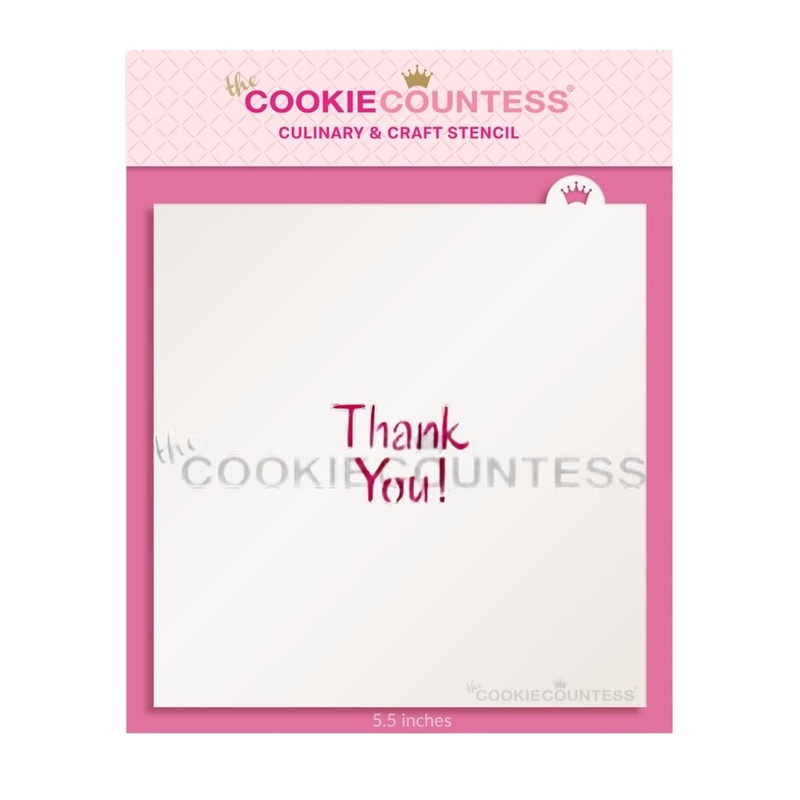 Macaron / Mini Stencil - Thank You