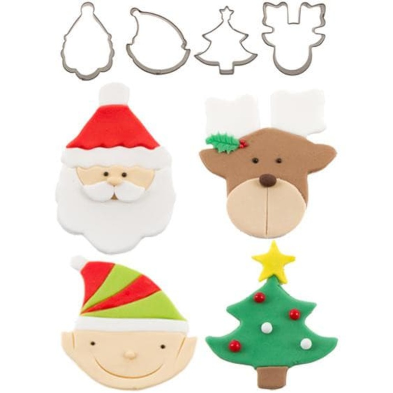 Mini 2" Cookie Cutter set of 4- Christmas