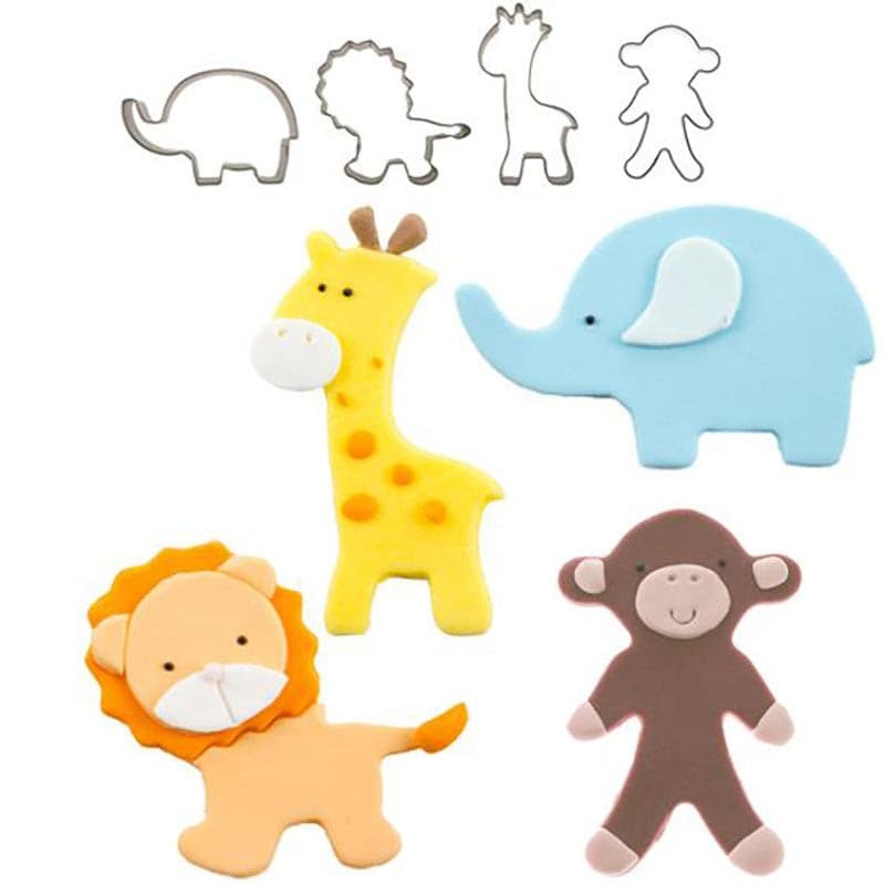 Mini 2" Cookie Cutters set of 4 - Jungle