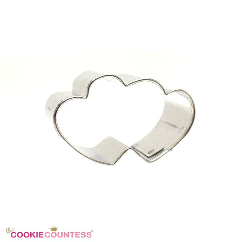 Mini Double Heart Cookie Cutter 1.75"