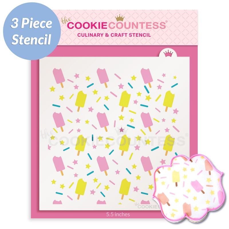 Popsicles 3 Piece Pattern Stencil