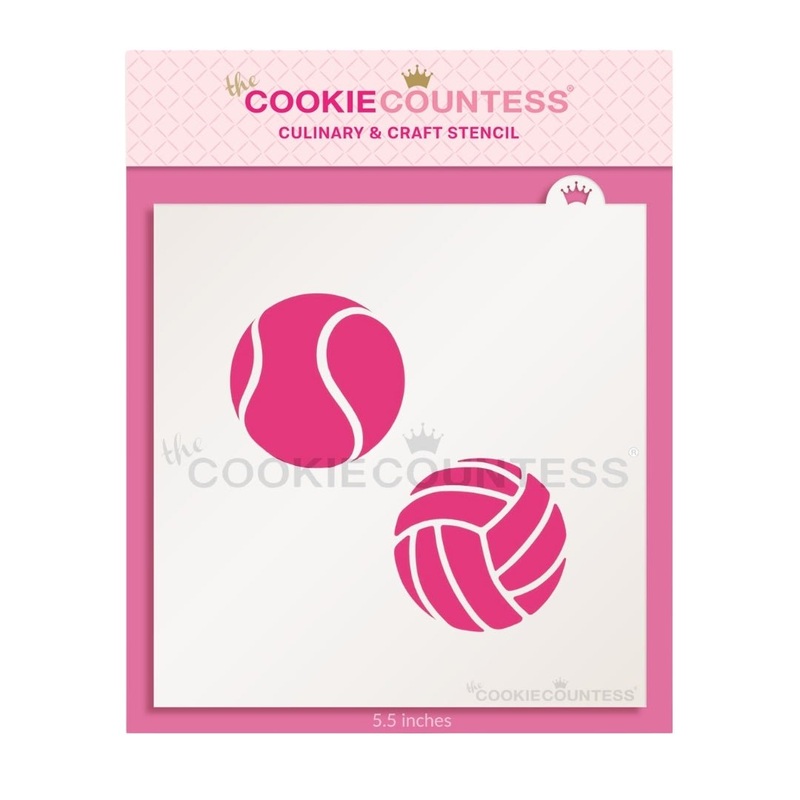 Tennis and Volleyball Stencil