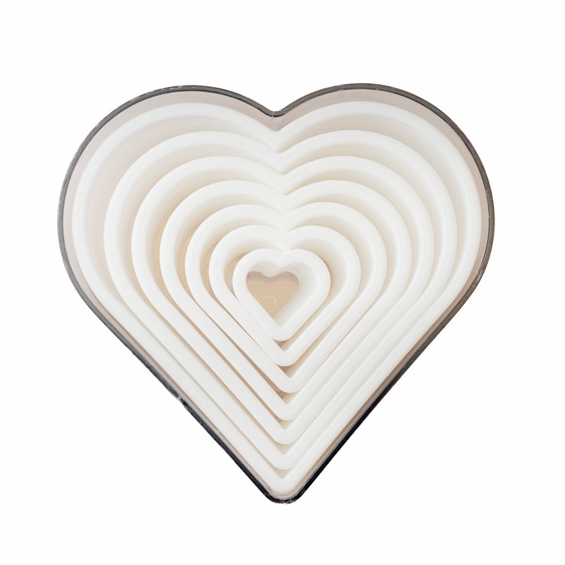 Ateco 7 Piece Cookie Cutter Set - Heart