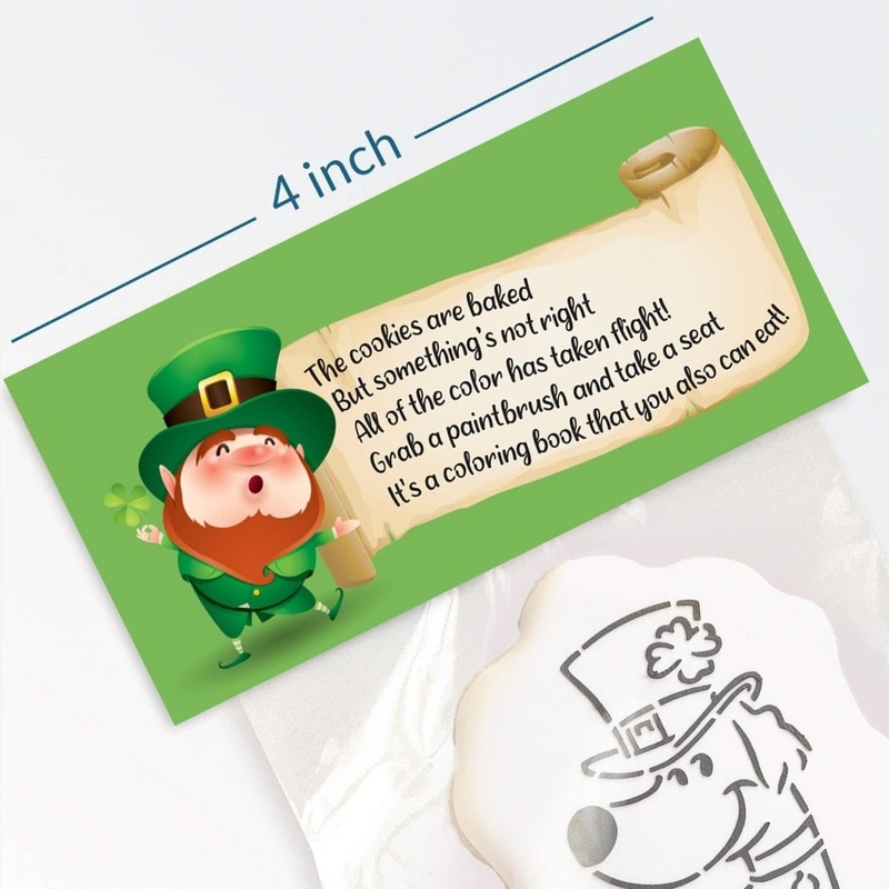 Bag Topper 4" with PYO Instructions - St Patrick's Day Rhyme