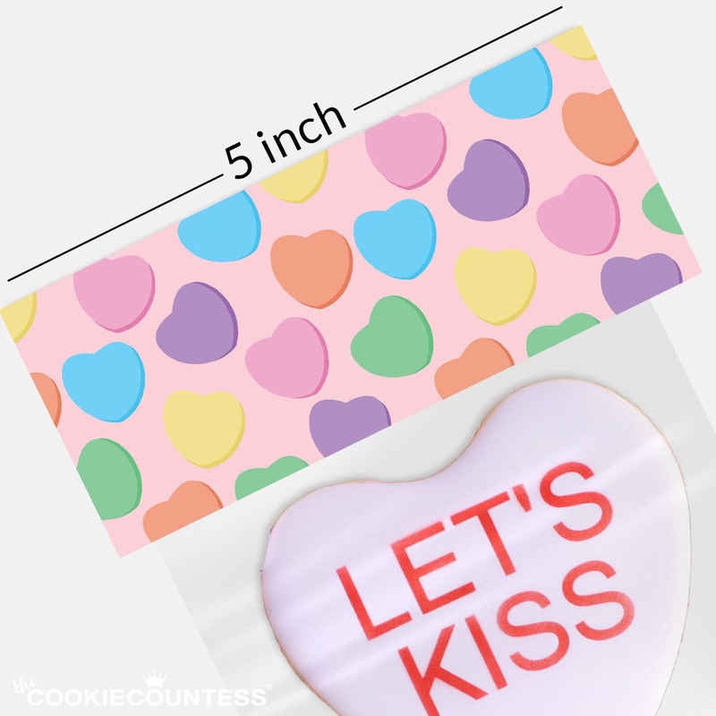 Bag Topper 5" - Conversation Hearts Large