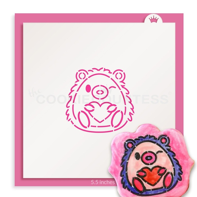 Hedgehog with Heart PYO Stencil
