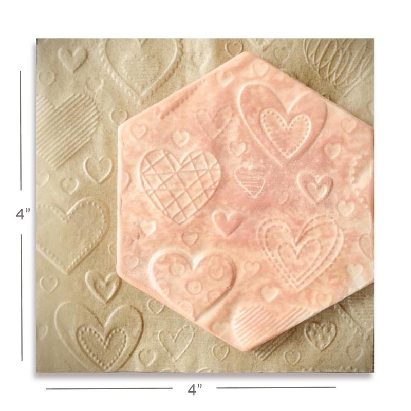 Parchment Texture Sheets - Heart Designs 1