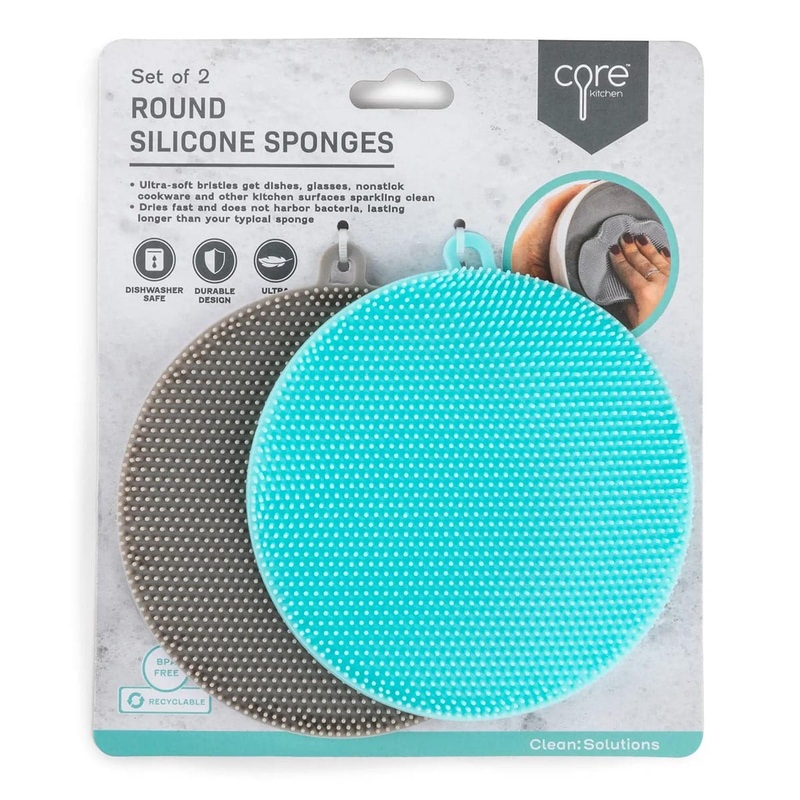 Silicone Mixing Bowl Sponge and Brush Cleaner - Set of 2