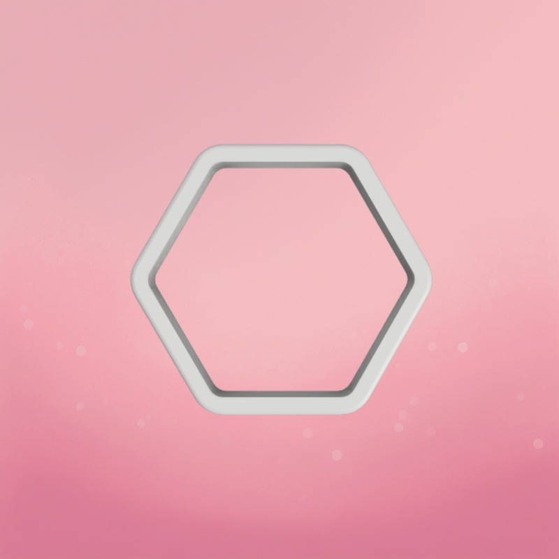 3.5" Hexagon Cookie Cutter