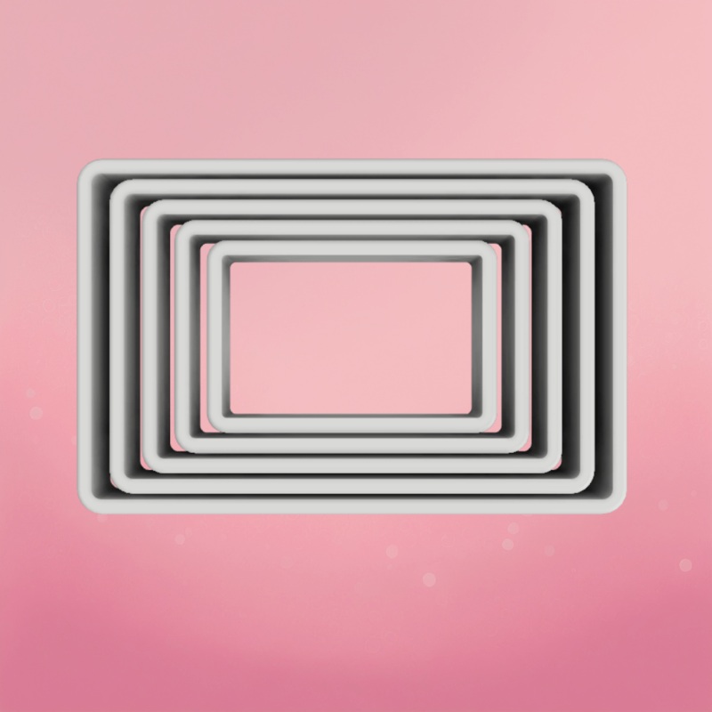 5 pc Rectangle Cookie Cutter Set