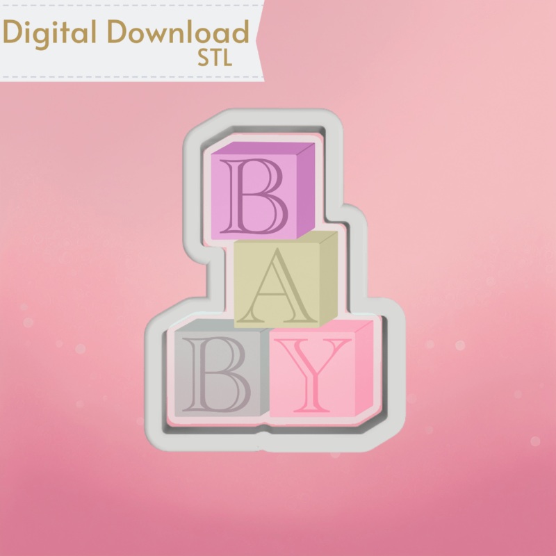 Baby Blocks Cookie Cutter STL
