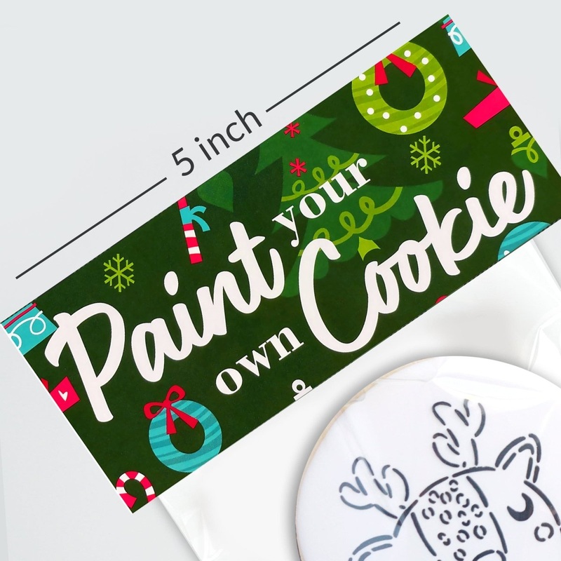 Bag Topper 5" with PYO Instructions - Holiday Cheer
