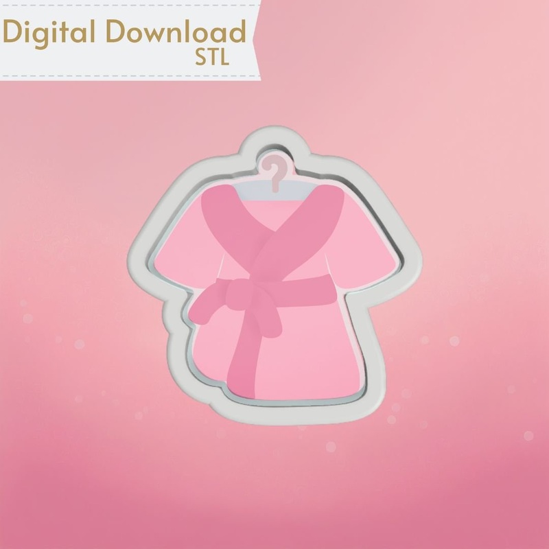 Bath Robe Cookie Cutter STL