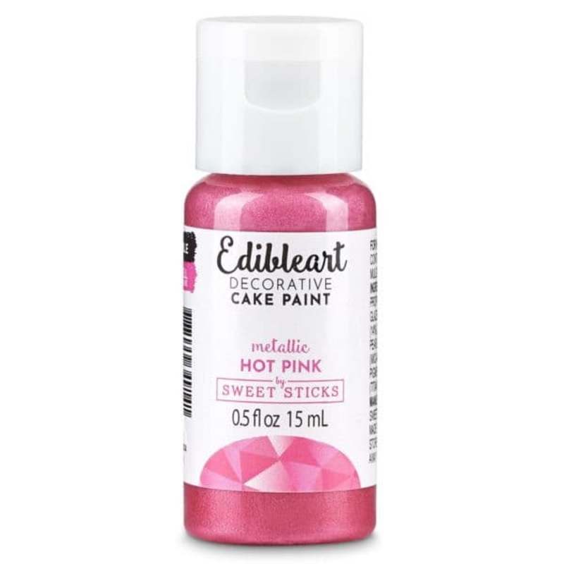 Edible Art Decorative Paint - Metallic Hot Pink 15ml