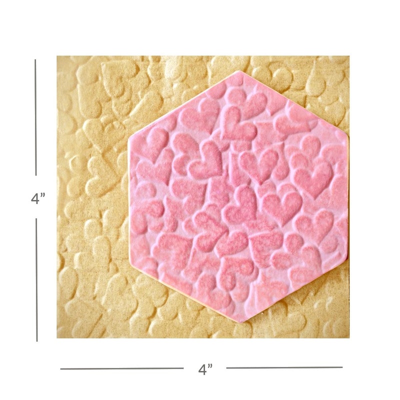 Parchment Texture Sheets - Hearts Stacked