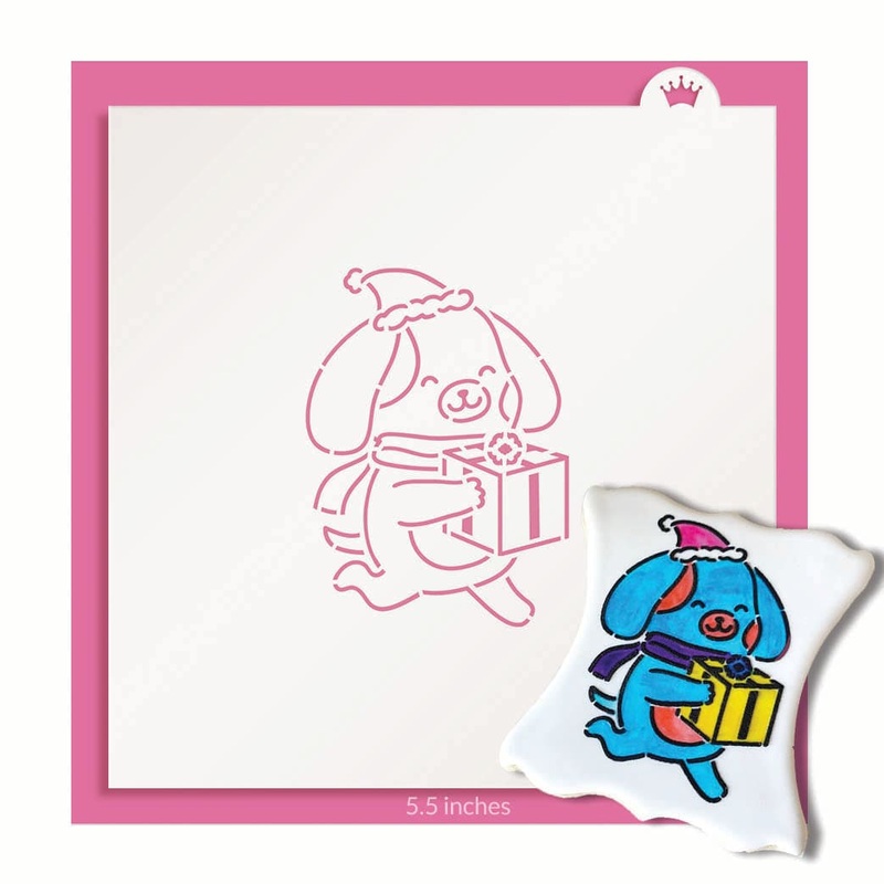 Puppy with Presents PYO Stencil